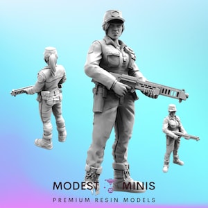 Marshal Rachel Coopers - 32mm Scale Alien Miniature | RPG | Sci fi | Cyberpunk | Role Playing | DnD | Papsikel