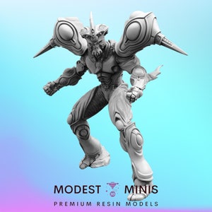 Gigantic Bio Techno Man B - 32mm Scale Cyberpunk Mini | RPG | Sci fi | Role Playing | DnD | Papsikel