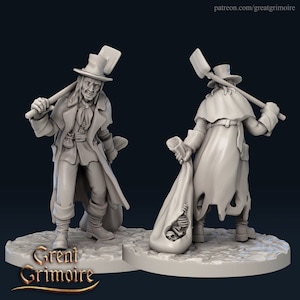 Gravedigger - 32mm scale Tabletop Gaming Minis - DnD Miniature Tabletop Fantasy Fairytale Masquerade - Great Grimoire