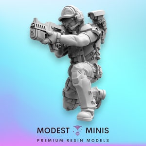 Colonial Marine PVT Chris Lo - 32mm Scale Alien Miniature | RPG | Sci fi | Xeno | Role Playing | DnD | Papsikel