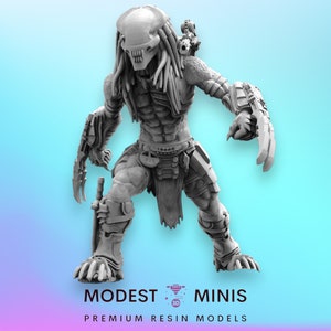 Serpent Skull Hunter - 32mm Scale Alien Miniature | RPG | Sci fi | Cyberpunk | Role Playing | DnD | Papsikel