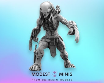 Serpent Skull Hunter - Miniature extraterrestre à l’échelle 32 mm | RPG | Science-fiction | Cyberpunk | Jeu de rôle | Mdn | Papsique