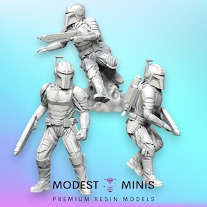 3pc Mando Stalkers - Escala de Legión / RPG / Ciencia Ficción / Juego de rol / Shatterpoint / Blue Wolf SW Miniatura