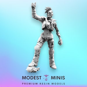E-900 Heroes Never Die Female Cyborg - Resin 3D Print Alien Miniature | RPG | Sci fi | Cyberpunk | Role Playing | DnD | Papsikel