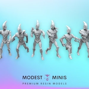 6-teiliges Assassin Droids Set - Legion Scale | Rollenspiel | Scifi | Rollenspiel | DnD | SW Miniaturfigur