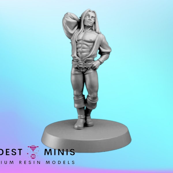 Male Entertainer Villager - 28mm or 32mm Scale DnD Miniature | Dungeons and Dragons Mini | 5E Fantasy | Vae Victis