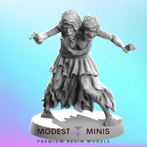 Zombie Siamese Twin - 28mm 30mm 32mm - Wasteland | Zombicide | Walking Dead | Zombicircus