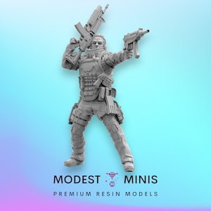 Warzone B - 40mm  Miniature | DnD Mini | Superhero | Trident