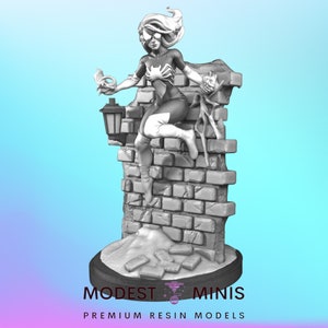 Female Webslinger - 40mm Miniature | DnD Mini | Superhero Miniature | C27