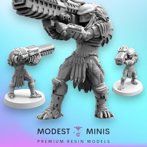 Cannon Skull Hunter - Resin 3D Print Alien Miniature | RPG | Sci fi | Cyberpunk | Role Playing | DnD | Papsikel