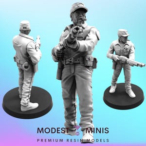 Marshal James Hunt - 32mm Scale Alien Miniature | RPG | Sci fi | Cyberpunk | Role Playing | DnD | Papsikel