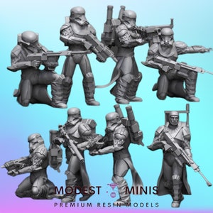 Commando invernale da 8 pezzi - Scala Legion / RPG / Scifi / Giochi di ruolo / Shatterpoint / Miniatura SW