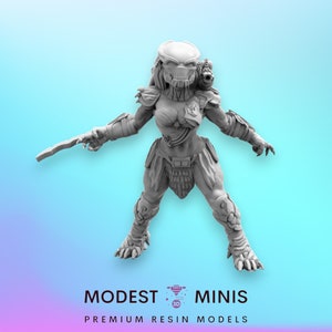 Berserk Vixen Skull Hunter - Resin 3D Print Alien Miniature | RPG | Sci fi | Cyberpunk | Role Playing | DnD | Papsikel