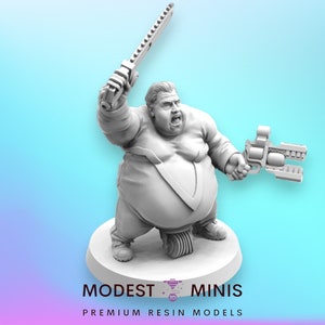 Master Natchos Batchoy Ex Convict - Resin Cyberpunk Miniature | RPG | Sci fi | Role Playing | DnD | Papsikel