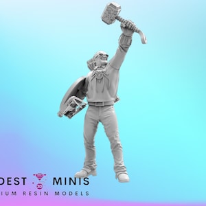 Creator Stan the Manly C - 40mm  Miniature | DnD Mini | Superhero | Trident