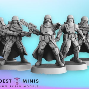 5pc Blizzard Troopers - Legion Scale | RPG | Scifi | Role Playing | DnD | Jandro SW Miniature