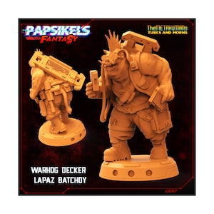 Warhog Decker - Miniatura a escala de 32 mm / RPG / Ciencia ficción / Cyberpunk / Juego de roles / DnD / Papsikel