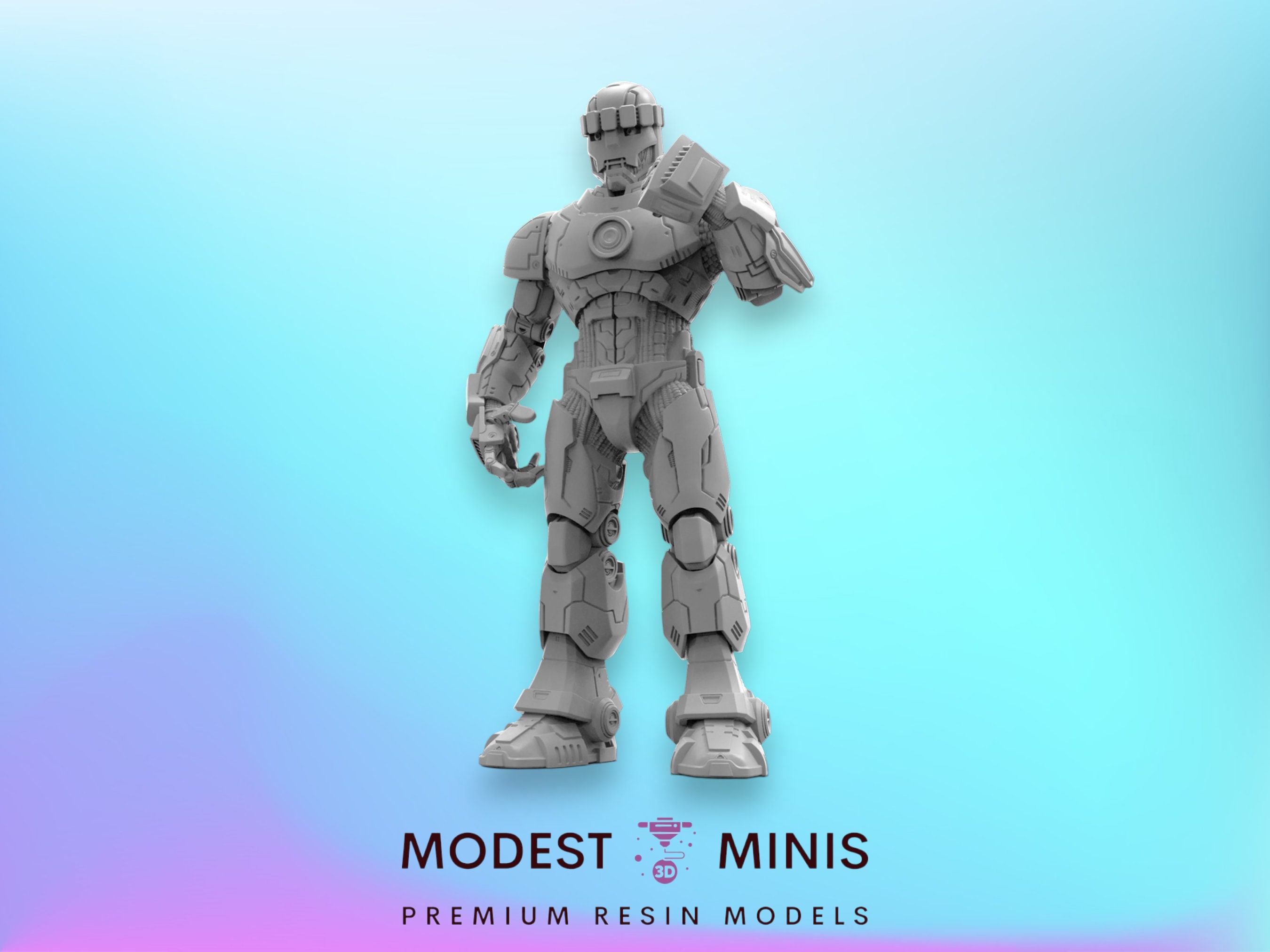 Trident Mutant Hunter - 40mm  Miniature | DnD Mini | Superhero | Trident