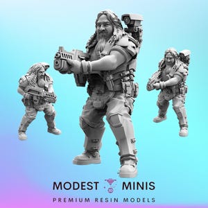 Colonial Marine Benjamin Verdouw Olges - 32mm Scale Alien Miniature | RPG | Sci fi | Cyberpunk | Role Playing | DnD | Papsikel