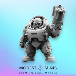 Zestaw 10 Space Dwarf - 32 mm skala Alien Miniature | RPG | Sci fi | Cyberpunk | RPG | DnD | Papsikel