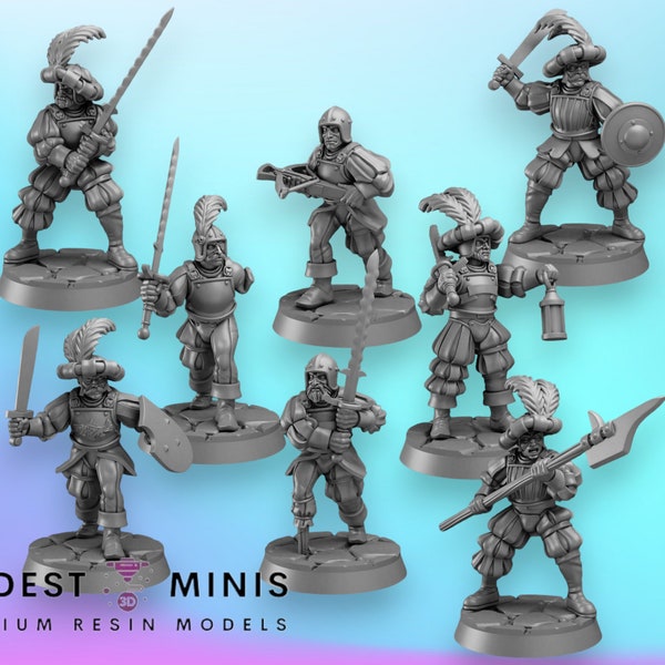 10pc Modular Swords for Hire VOL3 - 28mm or 32mm Scale DnD Miniature | Dungeons and Dragons Mini | 5E Fantasy | Vae Victis