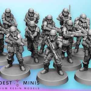 11pc Beach Troopers Set - Legion Scale | RPG | Scifi | Role Playing | Shatterpoint | Jandro | SW Miniature