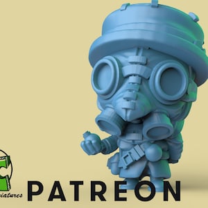 Chibi Plague Doctor - 32mm Scale Miniature | DnD Miniature | Chibi Mini | Fantasy | Gifts
