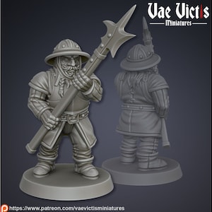 Dwarf Guard 05 NPC - 28mm or 32mm Scale DnD Miniature | Dungeons and Dragons Mini | 5E Fantasy | Vae Victis