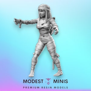 Heroine Quest Mummy 2 Female - 28mm 32mm Scale DnD Miniature | Dungeons and Dragons | RN Estudio