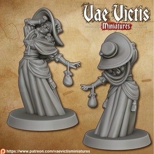 Fainting Lady NPC - 28mm or 32mm Scale DnD Miniature | Dungeons and Dragons Mini | 5E Fantasy | Vae Victis