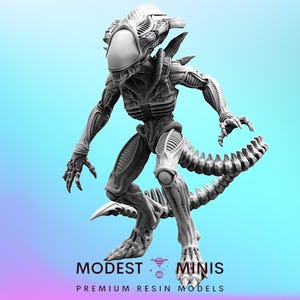 Xeno Praetorian I - 32mm Scale Alien Miniature | RPG | Sci fi | AvP | Role Playing | DnD | Papsikel