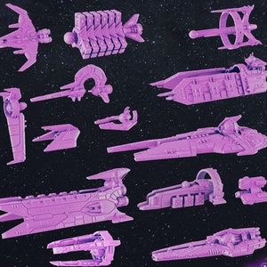 14 Stück Udoxian Starship Fleet - Fleetscale Mini | Sternenfinder | Milliarde Sonnen | Starmada | Glühwürmchen | Terra Konflikt