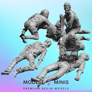 Idle Zombies 2 Set - 28mm 30mm 32mm - Wasteland | Zombicide | Walking Dead