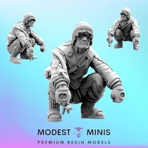 Haelstrom Gang Roger Book - 32mm Scale Cyberpunk Mini | RPG | Sci fi | Role Playing | DnD | Papsikel