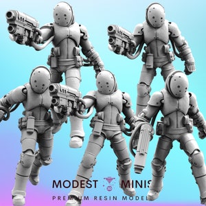 Technomad Scavengers - Resin Cyberpunk Miniature | RPG | Sci fi | Role Playing | DnD | Papsikel