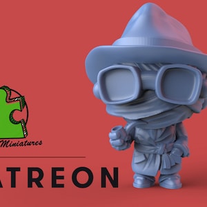 Chibi Invisible Man - 32mm Scale Miniature | DnD Miniature | Chibi Mini | Fantasy | Gifts
