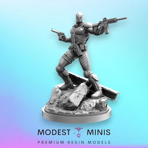 Alien Soldier - 40mm scale Miniature | DnD Mini | Superhero Miniature | C27