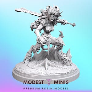 Limbo Warden Demon Form - 32mm 40mm scale Miniature | DnD Mini | Superhero Miniature | C27