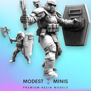 Elite Watanabe Enforcer C - 32mm Scale Alien Miniature | RPG | Sci fi | Cyberpunk | Role Playing | DnD | Papsikel