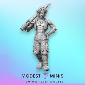 Van Swordfighter - 32mm Scale DnD Miniature | Dungeons and Dragons | JRPG Mini - RN Estudio