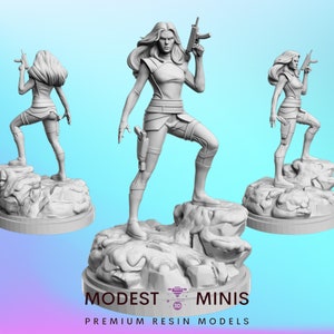 America&#39;s Niece - 40mm Miniature | DnD Mini | Superhero Miniature | C27