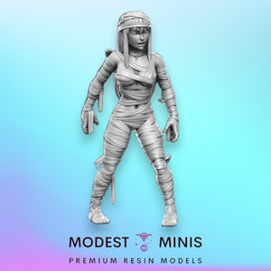 Heroine Quest Mummy Female - 28mm 32mm Scale DnD Miniature | Dungeons and Dragons | RN Estudio
