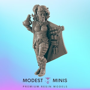 Alchemist Human Female  - 25mm 28mm 32mm 40mm Scale  | RPG | Role Playing | EC3D Fantasy | Everyday Heroes