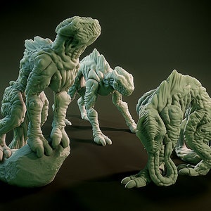 3pc Hounds of Tindalos  - 32mm Scale | RPG | Scifi | Call of Cthulu | DnD Miniature | Madness
