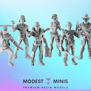 6pc Yo Joe 1 Set | Resin 3D Printed Mini | Survivor | DnD | Superhero Miniature | Pop Minis