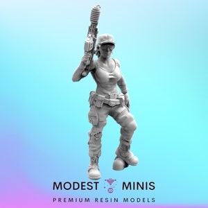 Female Rookie Grace Barrejo - Resin 3D Print Alien Miniature | RPG | Sci fi | Cyberpunk | Role Playing | DnD | Papsikel