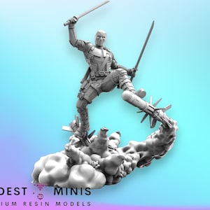 Missile Riding Dead Man - 40mm  Miniature | DnD Mini | Superhero | Trident