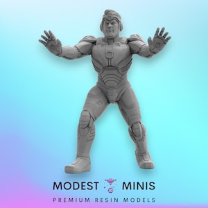 Metal Man A - 40mm  Miniature | DnD Mini | Superhero | Trident