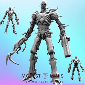 Criatura cíborg de silicio Blon - Miniatura ciberpunk a escala de 28 mm, 32 mm y 40 mm / RPG / Ciencia ficción / Juegos de rol / DnD / Papsikel