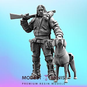 Luchador de la resistencia Josh Win - Miniatura alienígena a escala de 32 mm / RPG / Ciencia ficción / Ciberpunk / Juegos de rol / DnD / Papsikel